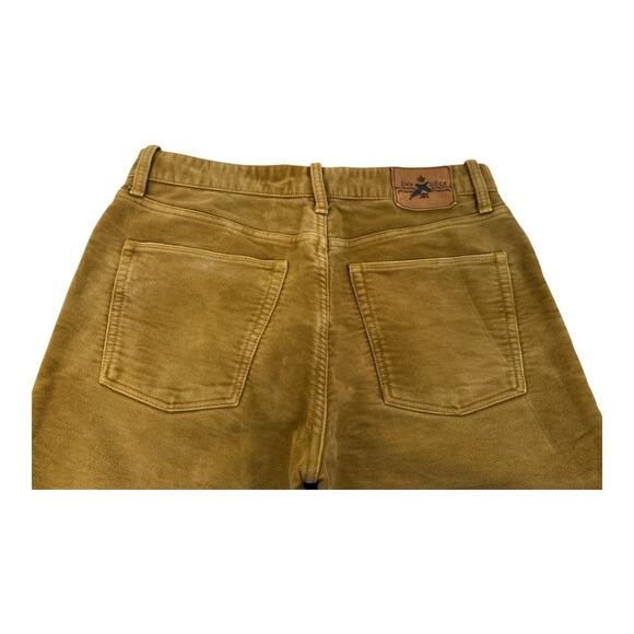 Vintage Polo Ralph Lauren Pants Mens 32x32 Brown Moleskin Cotton Suede Straight - Picture 7 of 14